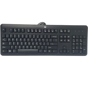 HP SK 2025 Wired USB Keyboard Black Full‎ Size Standard Layout "Tested"